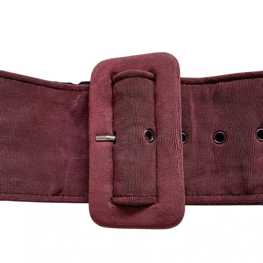 Vintage 90s Whimsigoth Cottagecore Boho Brown Corduroy Wide Belt